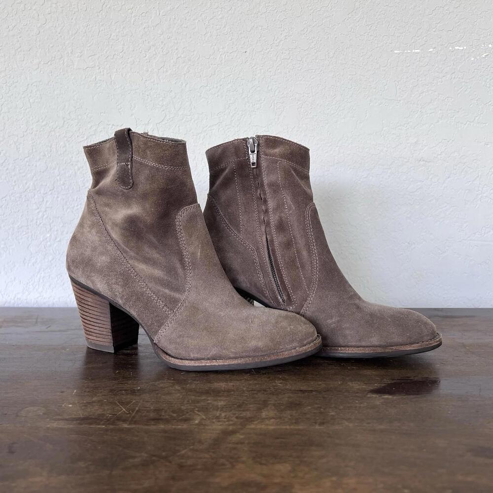 PAUL GREEN Women's Sloane Boots‎ Brown Suede  Zip Ankle Booties US 6